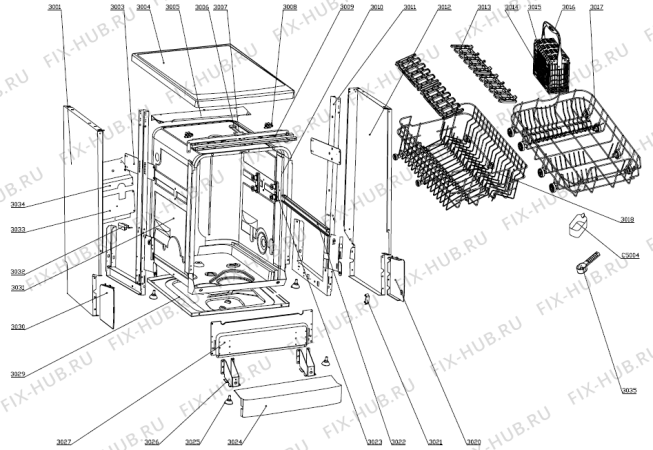 Схема №1 GS50010W (149975, WQP8-9249) с изображением Электропитание для посудомойки Gorenje 288658