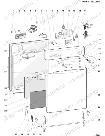 Схема №1 L73WDUO (F023450) с изображением Панель управления для посудомоечной машины Indesit C00079062