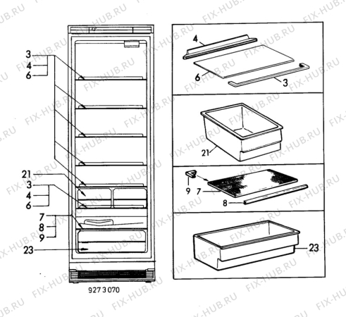 Взрыв-схема холодильника Electrolux AR3016W - Схема узла C10 Interior