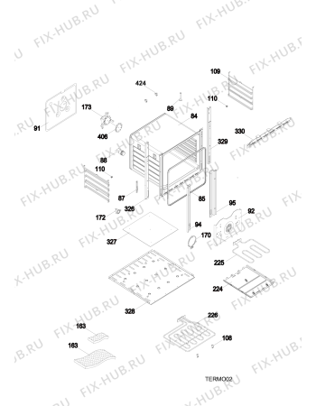 Схема №2 FH30XHA1TK (F087540) с изображением Панель для духового шкафа Indesit C00315791