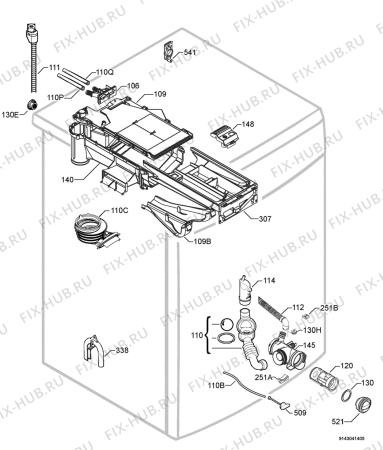 Взрыв-схема стиральной машины Aeg Electrolux LB3452 - Схема узла Hydraulic System 272