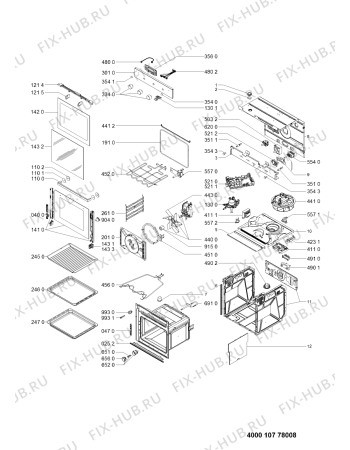 Схема №1 503.023.35 OV G415 SA OVEN IK с изображением Субмодуль для плиты (духовки) Whirlpool 481010776340