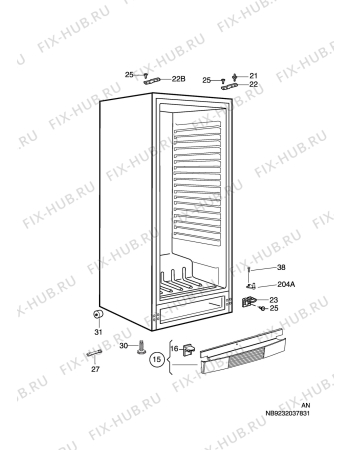 Взрыв-схема холодильника Aeg Electrolux S83165-KD1 - Схема узла C10 Cabinet