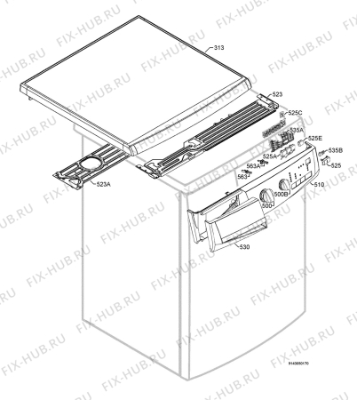 Взрыв-схема стиральной машины Zanussi Electrolux ZWH3125 - Схема узла Command panel 037