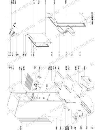 Схема №1 DPA 300 V/EG/IS с изображением Контейнер для холодильника Whirlpool 481010467308