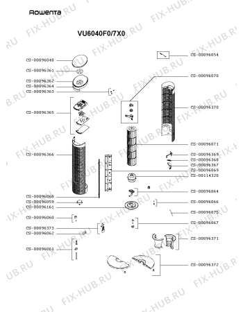Схема №1 VU6040G0/7X0 с изображением Декоративная панель для обогревателя (вентилятора) Rowenta CS-00096371