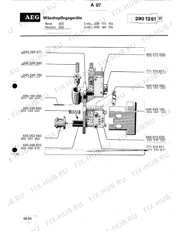 Взрыв-схема посудомоечной машины Aeg LAV530 - Схема узла Section6