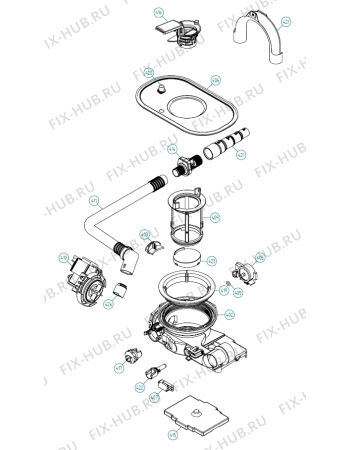 Взрыв-схема посудомоечной машины Asko D5253 FS TW   -SS FS Soft (339149, DW70.3) - Схема узла 04