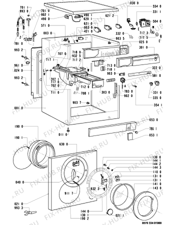 Схема №1 AWM 334 с изображением Вставка для стиралки Whirlpool 481945919496