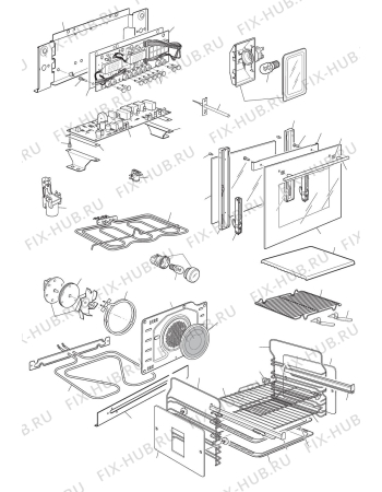 Схема №1 DE60EPS с изображением Специзоляция для плиты (духовки) DELONGHI 030190.1