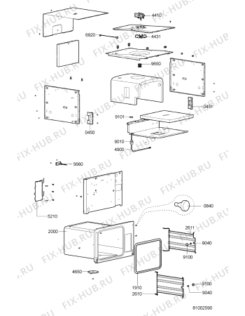 Схема №1 SLD 6305 IN с изображением Дверка для плиты (духовки) Whirlpool 481244039641