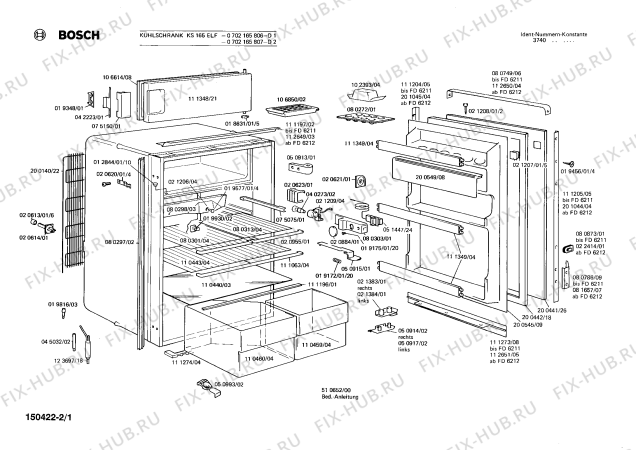 Схема №1 0701164964 KS162TL с изображением Ручка для холодильной камеры Bosch 00075150