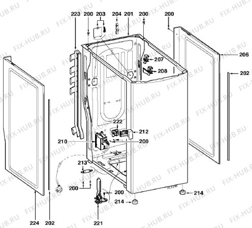 Взрыв-схема стиральной машины Upo PESU2620 (329070) - Схема узла 02