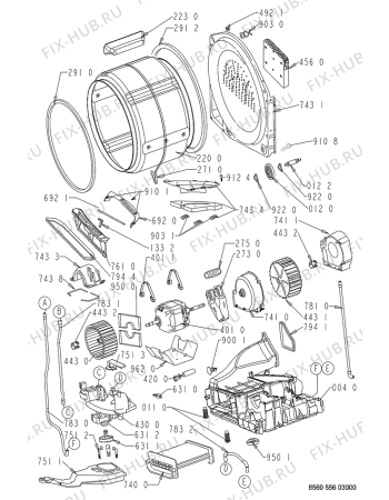 Схема №1 TRKK 5560 с изображением Обшивка для сушильной машины Whirlpool 481245216904