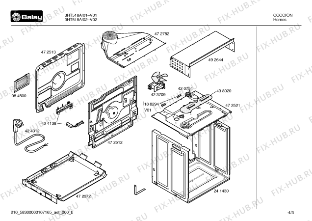 Схема №2 3HT518A с изображением Инструкция по эксплуатации для плиты (духовки) Bosch 00592694