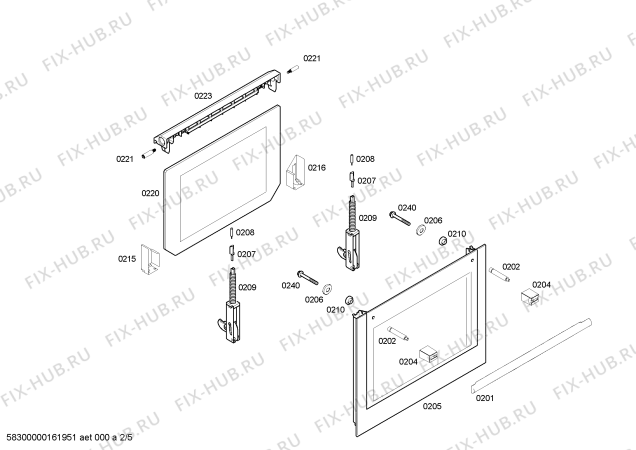 Взрыв-схема плиты (духовки) Siemens HB23GB540 H.SE.NP.L2D.IN.GLASS.S4/.X.E0_C/// - Схема узла 02