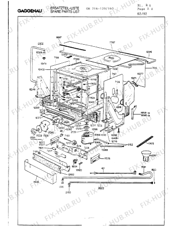 Взрыв-схема посудомоечной машины Gaggenau GM216120 - Схема узла 07