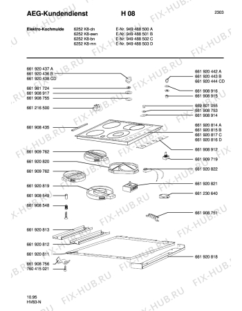 Схема №1 6252 K8 - WN/EURO с изображением Конфорка для духового шкафа Aeg 8996619208193