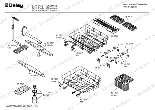 Схема №4 3VT913NA с изображением Инструкция по эксплуатации для посудомойки Bosch 00587788
