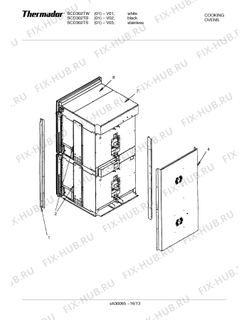 Схема №3 SCD302TW с изображением Программатор для электропечи Bosch 00368760