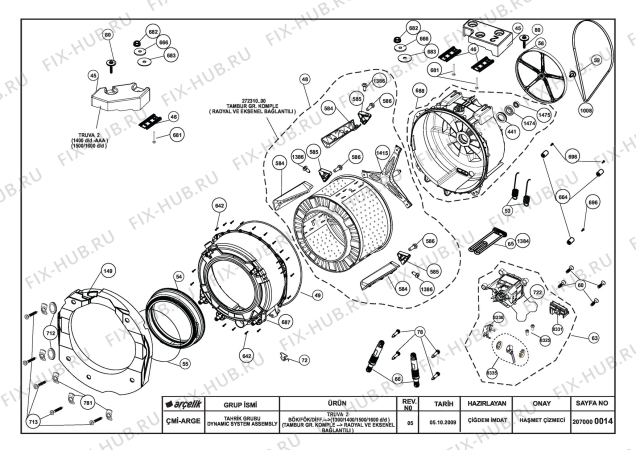 Схема №2 BEKO WA 8660 (7116281300) с изображением Инструкция по обслуживанию для стиральной машины Beko 2810540721