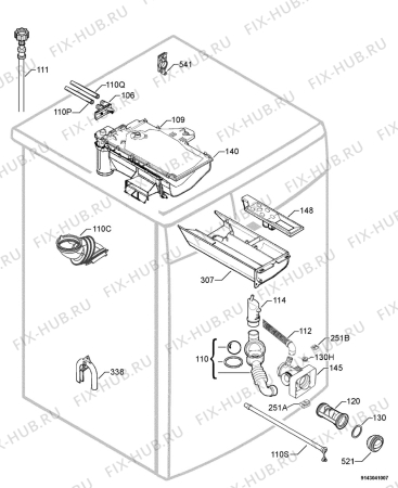 Взрыв-схема стиральной машины Zanussi ZWH6120 - Схема узла Hydraulic System 272