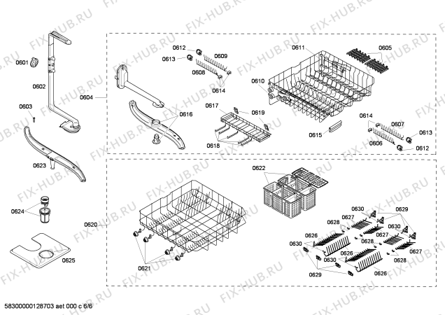 Взрыв-схема посудомоечной машины Bosch SHI66A05UC Bosch - Схема узла 06