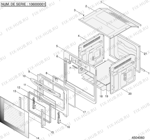 Схема №1 FB86PWH (F025968) с изображением Запчасть для плиты (духовки) Indesit C00139900