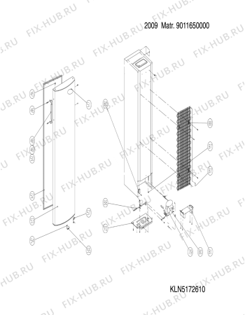 Схема №2 UP350FFE (F054321) с изображением Дверь для холодильника Indesit C00271470