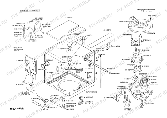 Схема №4 0730101604 G600 с изображением Преобразователь Bosch 00080463