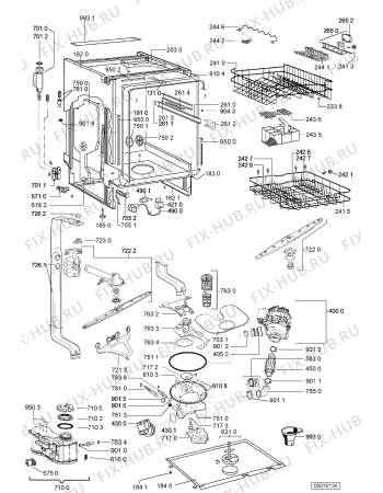 Схема №1 GSI 4619 POWER IN с изображением Модуль (плата) управления для посудомойки Whirlpool 480140103025
