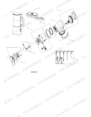 Схема №1 CMHMQBB0 (F093897) с изображением Панель для электрокофеварки Indesit C00385323