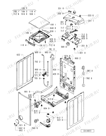 Схема №1 Global White Poprad с изображением Обшивка для стиралки Whirlpool 481245210782