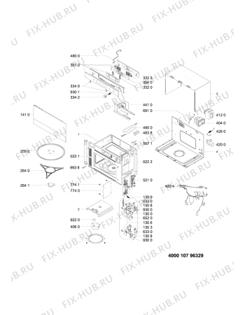 Схема №1 AMW 423/WH с изображением Дверца для микроволновой печи Whirlpool 481010760316