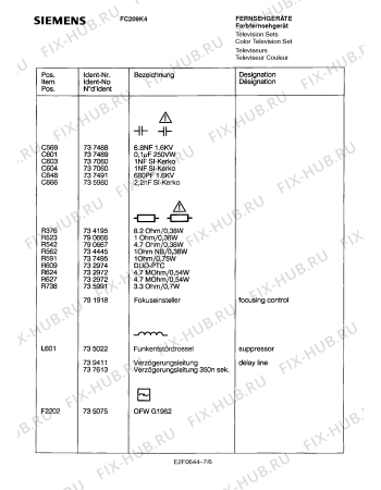 Схема №3 FC209K4 с изображением Инструкция по эксплуатации для жк-телевизора Siemens 00530883