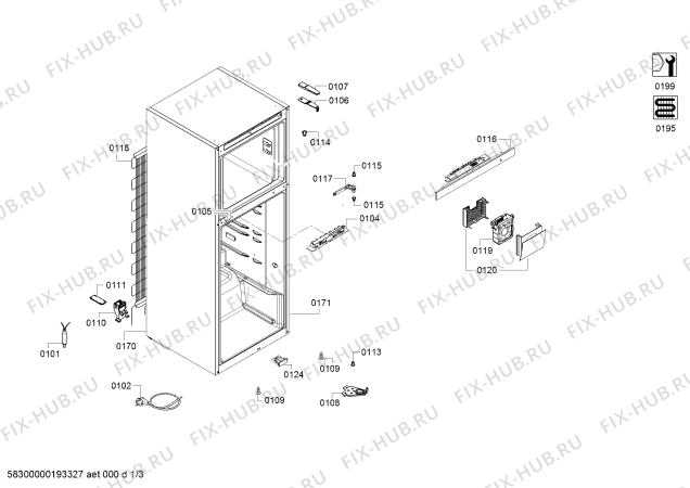 Схема №2 3FSW2416 с изображением Конденсатор для холодильника Bosch 00710985