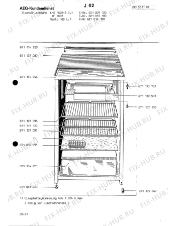 Взрыв-схема холодильника Aeg SANTO 165 L 1 - Схема узла Section1