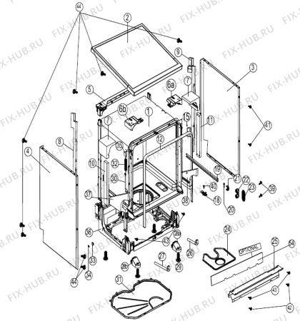 Схема №1 GS53250W (440501, FSNT14T1JH63231) с изображением Запчасть для посудомойки Gorenje 465394