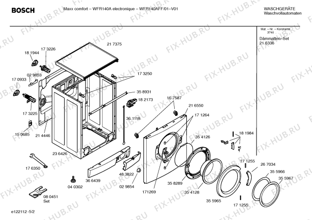 Схема №2 WFR140AFF Maxx confort WFR140A electronique с изображением Ручка для стиралки Bosch 00484000