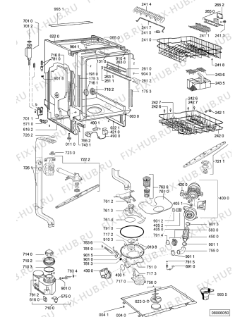 Схема №1 GSUK 4507 WH с изображением Панель для электропосудомоечной машины Whirlpool 480140100067