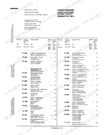 Взрыв-схема аудиотехники Siemens RC3006 - Схема узла 03