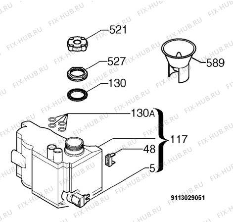 Взрыв-схема посудомоечной машины Zoppas PDF101 - Схема узла Water softener 066