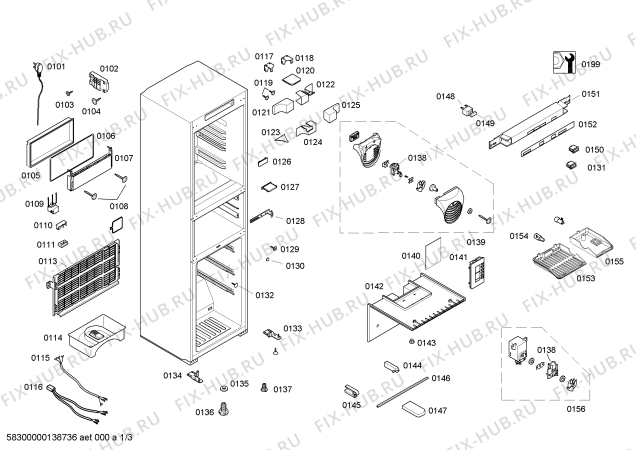 Схема №2 KK25F1622W с изображением Дверь для холодильной камеры Siemens 00712414