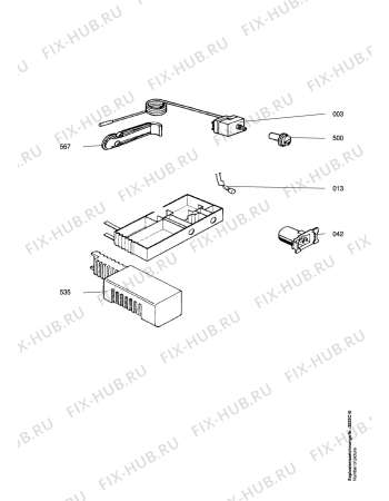 Взрыв-схема холодильника Aeg S2642-4KG - Схема узла Thermostat