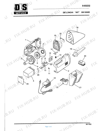 Схема №1 MICRO WET & DRY с изображением Фиксатор для пылесоса DELONGHI AX1005