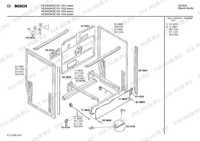 Схема №3 HES6202 с изображением Фронтальное стекло для духового шкафа Bosch 00204740