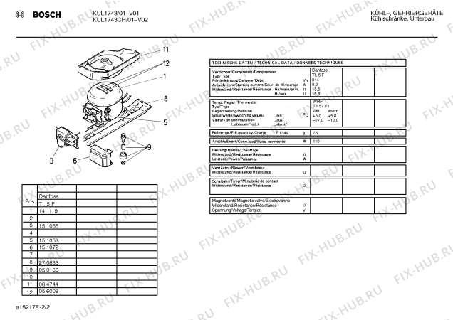 Взрыв-схема холодильника Bosch KUL1743CH - Схема узла 02