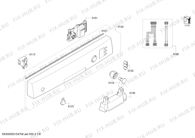 Схема №1 SMS50T06GB с изображением Столешница для посудомоечной машины Bosch 00145354