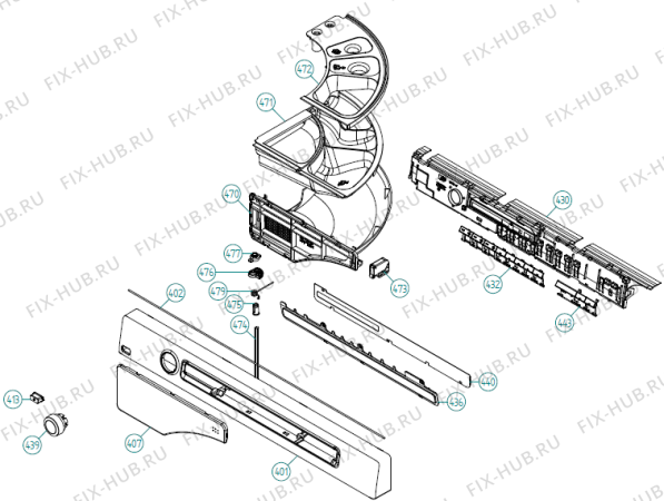 Схема №1 W6563 SE   -Black (900003432, WM60.1) с изображением Кнопка, ручка переключения для стиральной машины Gorenje 268557