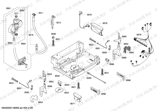 Взрыв-схема посудомоечной машины Siemens SN65T051EU - Схема узла 05